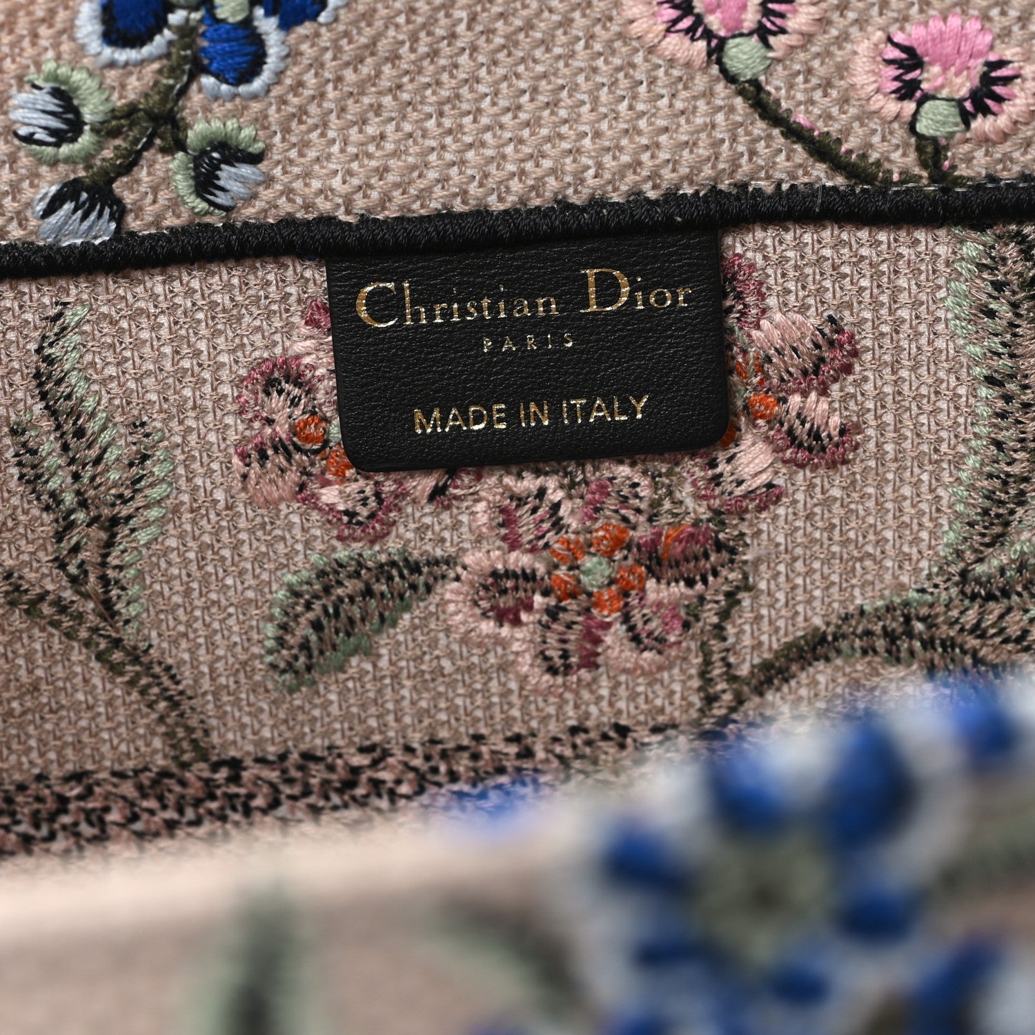 Canvas Embroidered Petites Fleurs Medium Book Tote Rose Multicolor