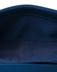 Calfskin Quilted Medium Boy Top Handle Flap Blue