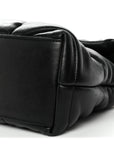 Lambskin Quilted Small Loulou Puffer Monogram Chain Satchel Black