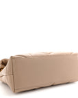 Lambskin Quilted Small Loulou Puffer Monogram Chain Satchel Dark Beige