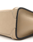 Drummed Calfskin Nano Luggage Dune