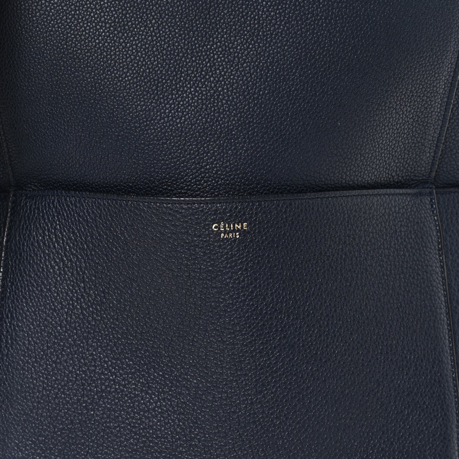 Soft Grained Calfskin Sangle Bucket Bag Navy Blue