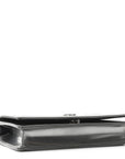 Metallic Patent Micro-Cannage D1ORama Wallet on Chain Pouch Silver