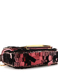 Sequin Paillettes Shiny Nappa Sex and the City Nano Maxi Buckle Baguette Charm Granata
