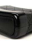 Aged Calfskin Quilted Small Gabrielle Hobo Black