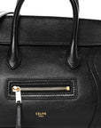 Supple Shiny Lambskin Little New Luggage Black