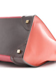 Satin Calfskin Mini Tri-Color Luggage Blood