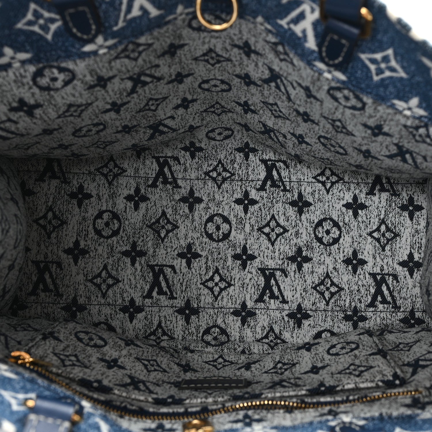 Monogram Jacquard Denim Onthego MM Bleu
