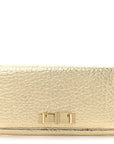 Metallic Heritage Grain Penrose Bow Continental Wallet Gold