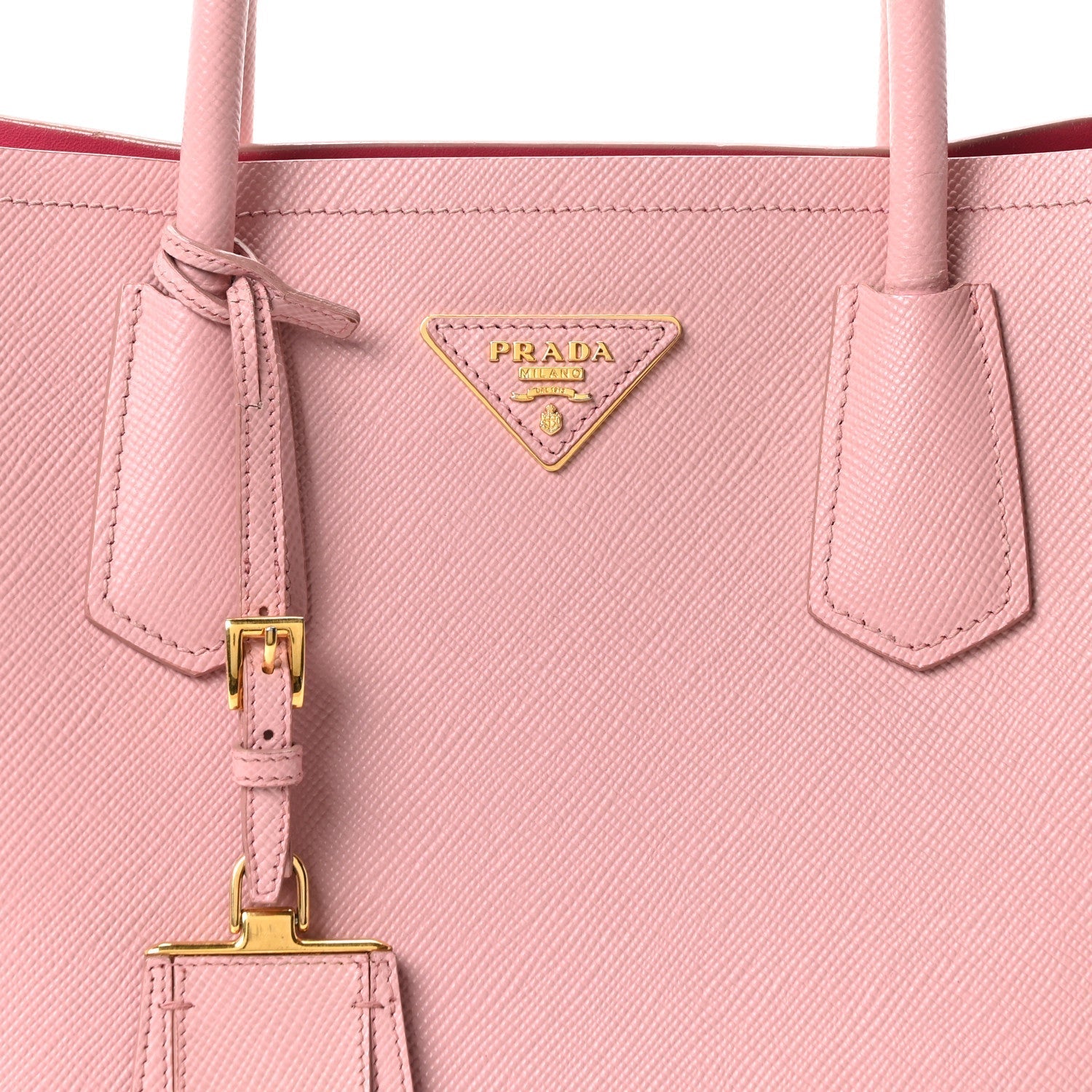 Saffiano Cuir Medium Double Bag Cammeo Rosa