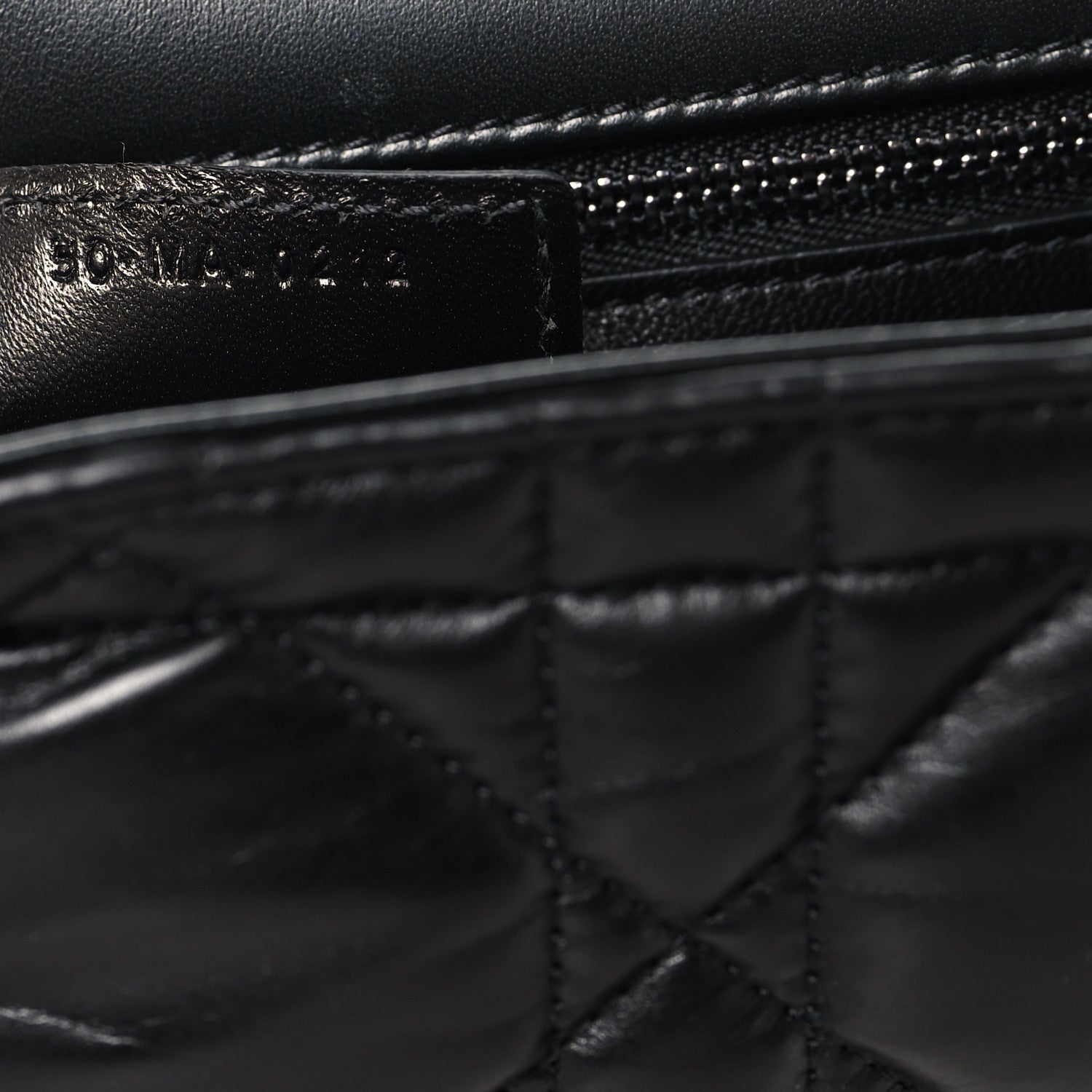 Calfskin Macrocannage Large Caro Bag Black