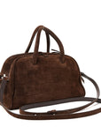 Suede Crocodile Embossed Le Petit Turismo Dark Brown