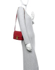 Box Calfskin Small Classic Box Flap Bag Red