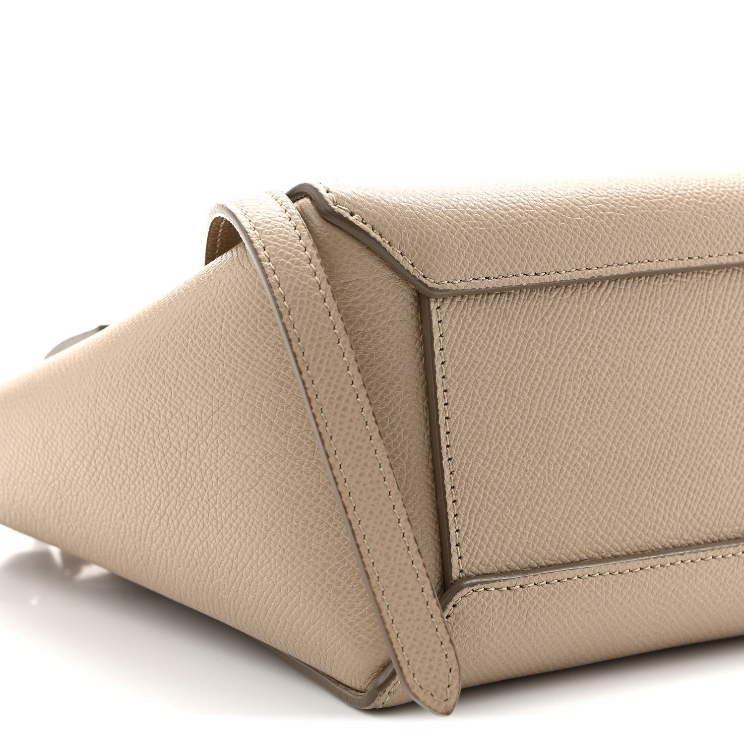 Grained Calfskin Nano Belt Bag Light Taupe