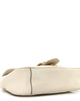 Calfskin Matelasse Small GG Marmont Shoulder Bag White