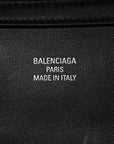 Natural Smooth Calfskin Medium Rodeo Top Handle Handbag Black