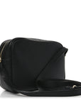Pebbled Calfskin Small Soho Disco Bag Black