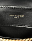 Calfskin Y Quilted Monogram Small Loulou Chain Satchel Black