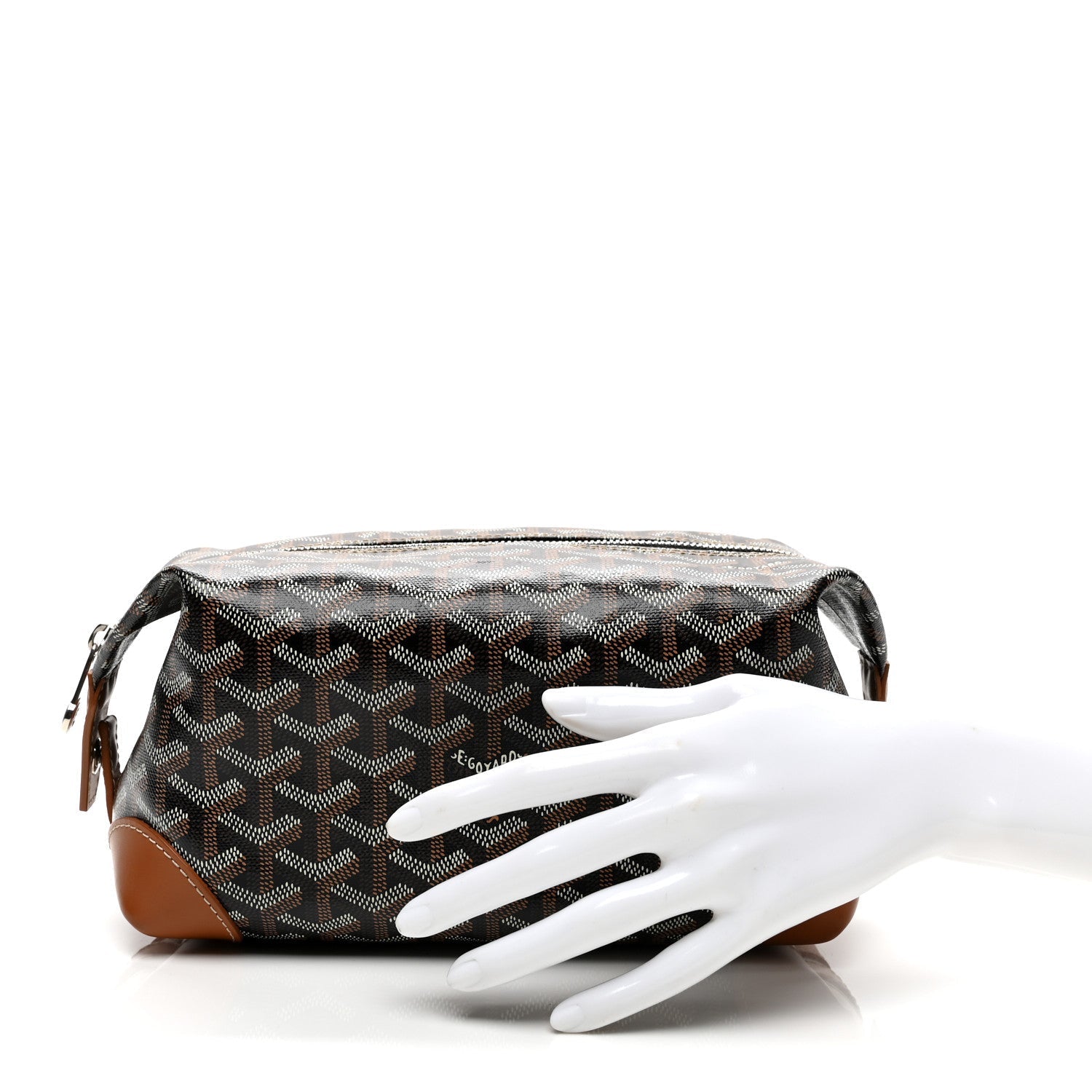 Goyardine Boeing 25 Trousse de Toilette Black Gold