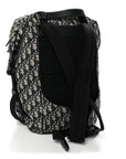 Oblique Calfskin Safari Backpack Navy Blue