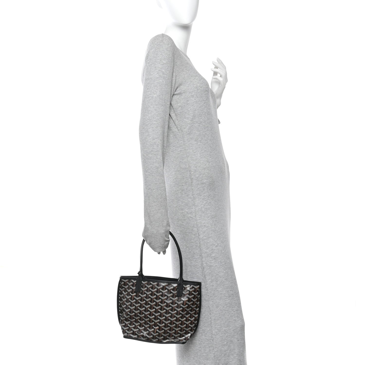 Goyardine Reversible Mini Anjou Black