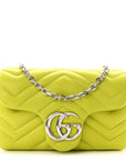 Lambskin Matelasse Mini GG Marmont Shoulder Bag Firefly
