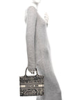 Calfskin D1ORiviera Toile De Jouy Small Book Tote With Strap Blue Multicolor