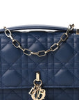 Lambskin Cannage Mini My D1OR Bag Deep Ocean Blue