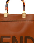 Vitello King Plexiglass Medium FNDI Sunshine Shopper Tote Cuoio
