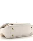 Caviar Quilted Medium Business Affinity Flap White