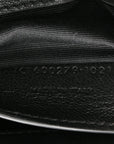 Sheepskin Matelasse Chevron Monogram Medium College Bag Black