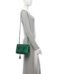 Satin Crystal Mini Galleria Double Zip Tote Mango