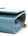 Smooth Calfskin Small Classic Monogram Kate Tassel Satchel Turquoise