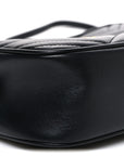 Calfskin Matelasse Small GG Marmont Chain Shoulder Bag Black
