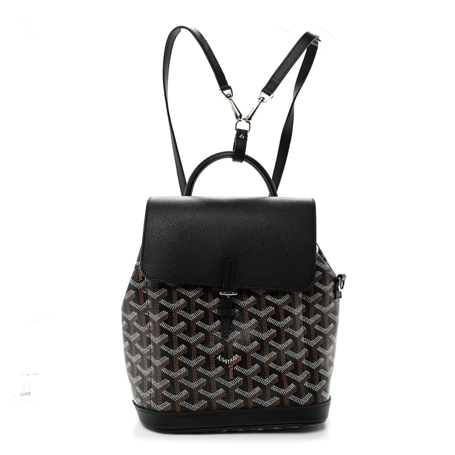 Goyardine Calfskin Mini Alpin Backpack Black