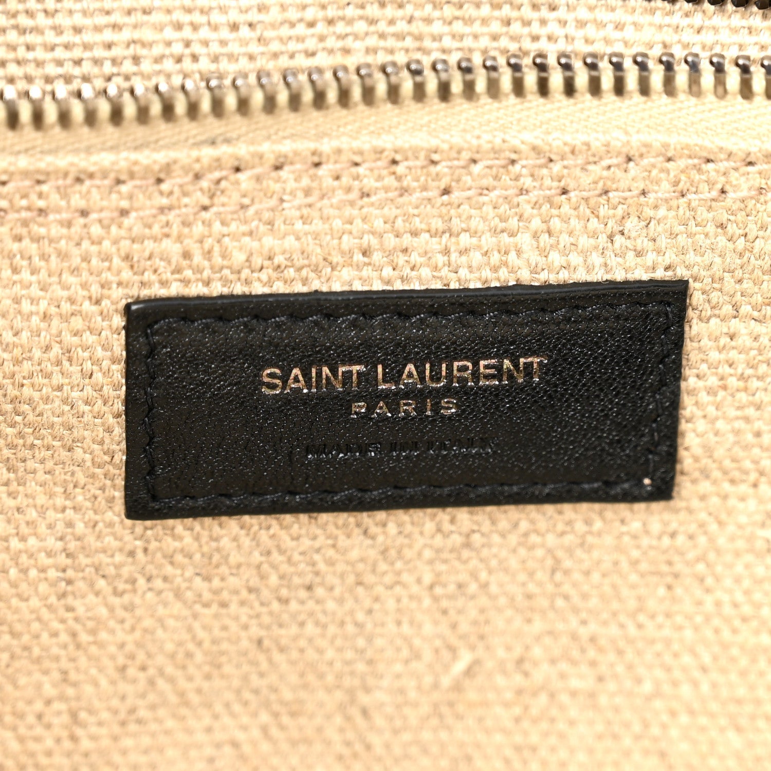 Linen Calfskin Rive Gauche Tote Optic White