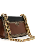GG Supreme Monogram Calfskin Small Padlock Shoulder Bag Beige Black Cuir