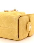 Suede Quilted Mini CHNL 25 Handbag Yellow