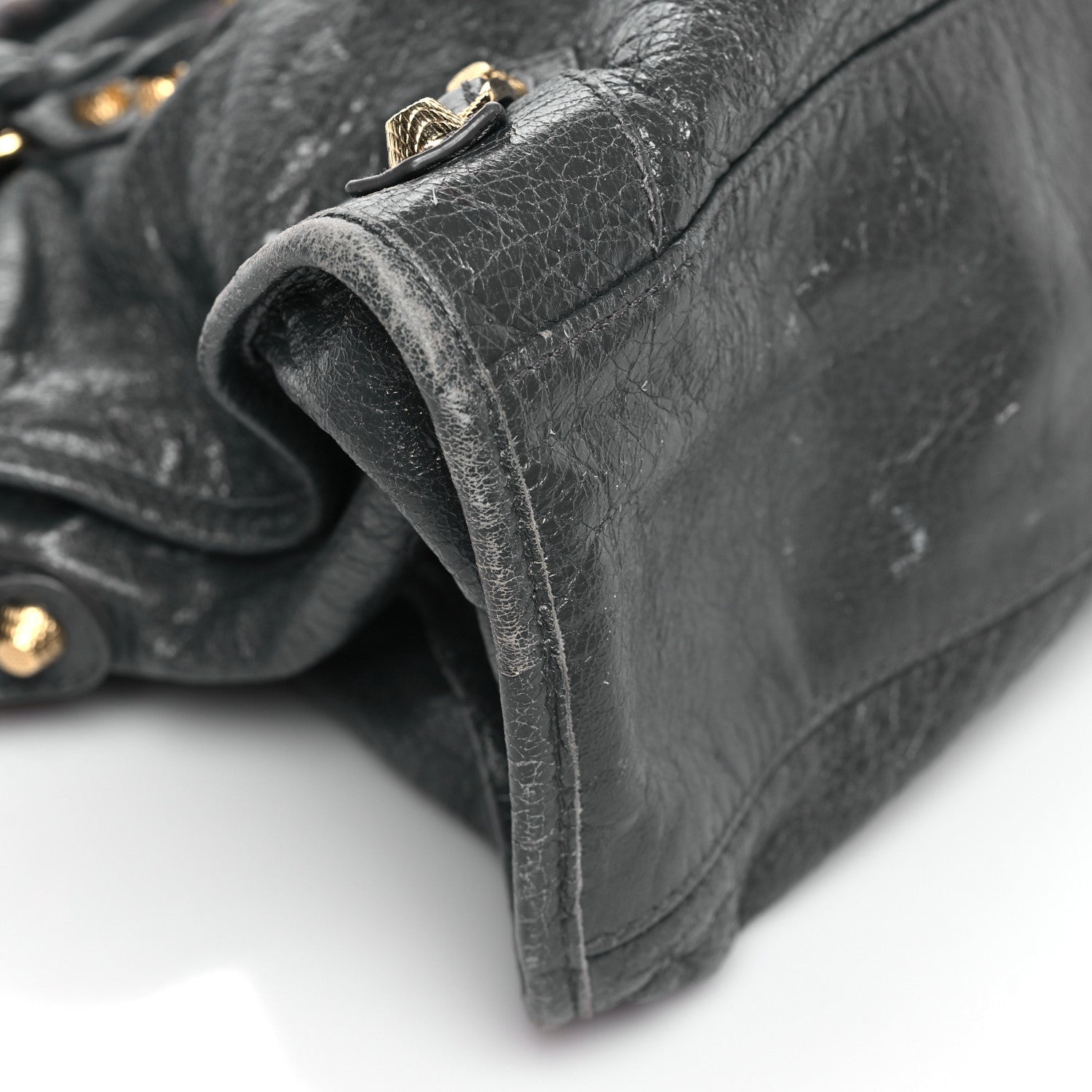 Agneau Giant 12 Gold Hardware City Gris Fossile