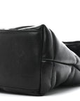 Lambskin Quilted Small Loulou Puffer Monogram Chain Satchel Black