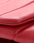 Calfskin Y Quilted Monogram Medium Loulou Chain Satchel Lipstick Red