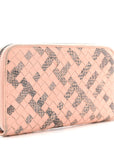 Nappa Intrecciato Ayers Zip Around Wallet Flamingo