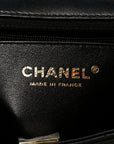 Lambskin Quilted Mini Square Flap Black