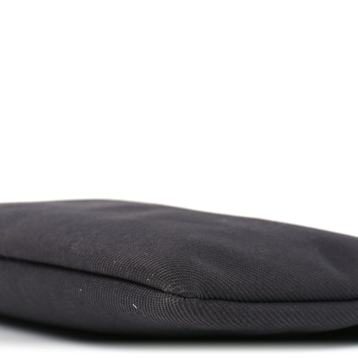 Linen Canvas Rive Gauche Zipped Pouch Black