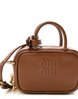 Calfskin Beau Micro Bag Cognac