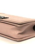 Lambskin Quilted Medium Boy Flap Light Pink