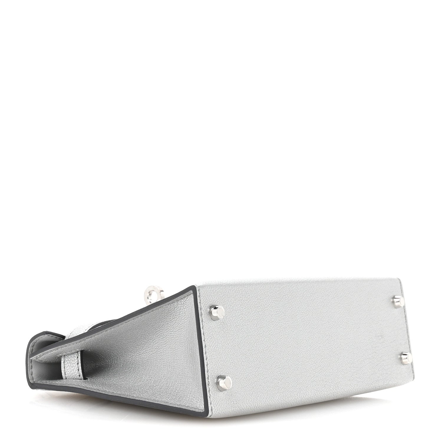 Metallic Chevre Chamkilight Mini Kelly Sellier 20 Argent