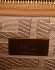 Vitello Seta Fabric Jacquard FF 1974 Mini Peekaboo Iconic Satchel Miele Scuro