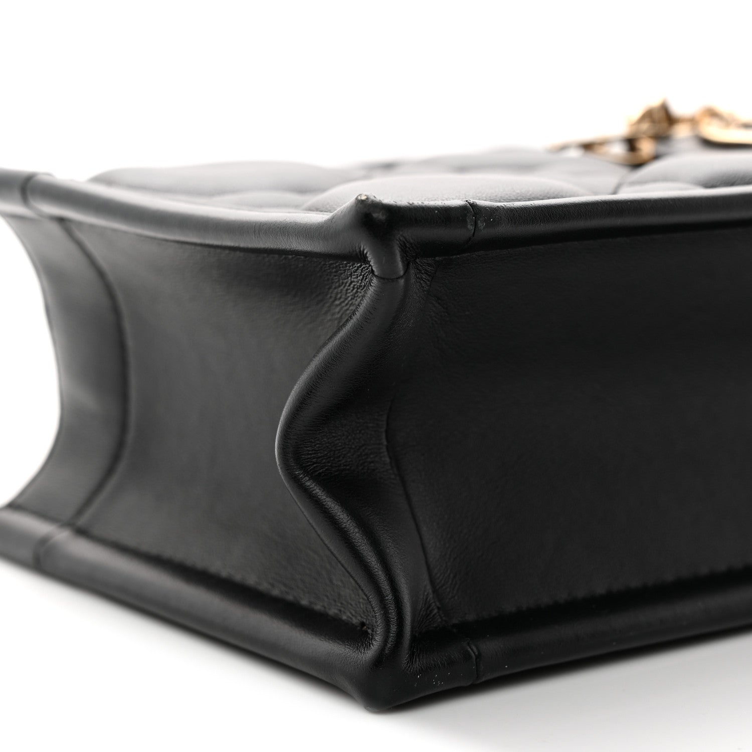 Calfskin Macrocannage Mini Book Tote Black