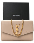 Grain De Poudre Monogram Uptown Chain Wallet Dark Beige
